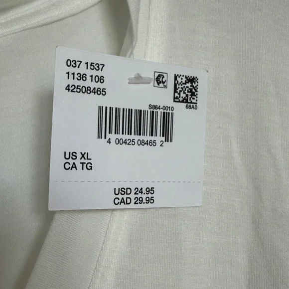 American Eagle Soft & Sexy V-Neck Tee, White, Extra Large, NWT - Picture 3 of 7